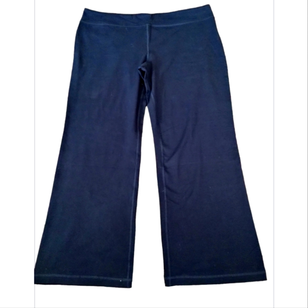 Women's Athletic Works Cotton Navy Blue Bootcut Pants Size XXL 20 Petite NWOT